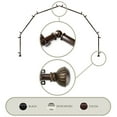 thumbnail image 1 of Domovina Diane 13/16" 6 Sided Bay Window Single Curtain Rod-Color:Cocoa, 1 of 2