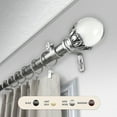 thumbnail image 1 of Domovina Dores 1" Curtain Rod-Color:Satin Nickel,Size:66-120", 1 of 1