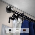 thumbnail image 1 of Domovina Elias 13/16" Triple Curtain Rod-Color:Black,Size:28-48", 1 of 1