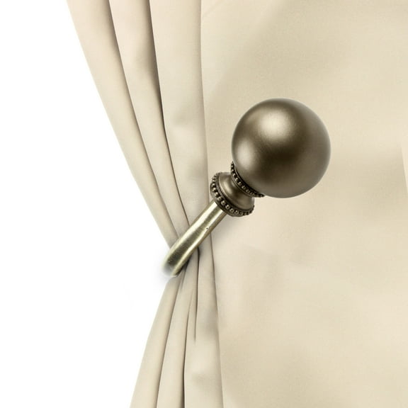 Domovina Elias Curtain Holdback Pair-Color:Antique Brass