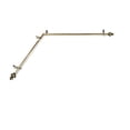 thumbnail image 1 of Domovina Empire 13/16" Corner Window Single Curtain Rod-Color:Antique Brass,Size:66"-120", 1 of 2
