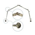 thumbnail image 1 of Domovina Eric 13/16" 4 Sided Bay Window Single Curtain Rod-Color:Antique Brass, 1 of 2