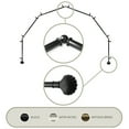 thumbnail image 1 of Domovina Eric 13/16" 6 Sided Bay Window Single Curtain Rod-Color:Black, 1 of 2