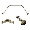 thumbnail image 1 of Domovina Eric 13/16" Bay Window Single Curtain Rod-Color:Antique Brass, 1 of 2