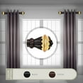 thumbnail image 1 of Domovina Fleur 1.5 - inc  dia. Side Curtain Rod 12-20 inch long, Set of 2-Color:Cocoa, 1 of 2