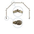 thumbnail image 1 of Domovina Garden 13/16" 5 Sided Bay Window Single Curtain Rod-Color:Antique Brass, 1 of 2