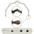 thumbnail image 1 of Domovina Garden 13/16" 6 Sided Bay Window Single Curtain Rod-Color:Cocoa, 1 of 2