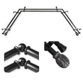 thumbnail image 1 of Domovina Garden 13/16" Bay Window Double Curtain Rod-Color:Black, 1 of 2