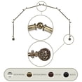 thumbnail image 1 of Domovina Ginny 13/16-inch 6-Sided Bay WIndow Curtain Rod-Color:Antique Brass, 1 of 1