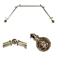 thumbnail image 1 of Domovina Ginny 13/16-inch Bay WIndow Single Curtain Rod-Color:Antique Brass, 1 of 2
