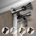 thumbnail image 1 of Domovina Hari 5/8" Double Curtain Rod-Color:Black,Size:84-120", 1 of 1