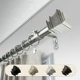 thumbnail image 1 of Domovina Juma 1" Single Curtain Rod-Color:Satin Nickel,Size:120-170", 1 of 1