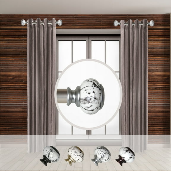 Domovina Kiara 1-inch Side Curtain Rod 12-20 Inches (Set of 2)-Color:Satin Nickel