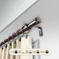 thumbnail image 1 of Domovina Leo 1" Curtain Rod-Color:Mahogany,Size:66-120", 1 of 1