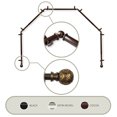 thumbnail image 1 of Domovina Lucy 13/16" 5 Sided Bay Window Single Curtain Rod-Color:Cocoa, 1 of 2
