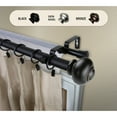 thumbnail image 1 of Domovina Malati 1" Double Curtain Rod-Color:Black,Size:120-170", 1 of 1