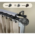 thumbnail image 1 of Domovina Marcela 1" Double Curtain Rod-Color:Black,Size:48-84", 1 of 1