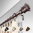 thumbnail image 1 of Domovina Merlin 1" Single Curtain Rod-Color:Bronze,Size:120-170", 1 of 5