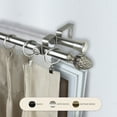 thumbnail image 1 of Domovina Morsel 13/16" Double Curtain Rod-Color:Satin Nickel,Size:48-84", 1 of 2