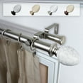 thumbnail image 1 of Domovina Ness 1" Double Curtain Rod-Color:Satin Nickel,Size:28-48", 1 of 1