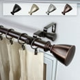 thumbnail image 1 of Domovina Netta 1" Double Curtain Rod-Color:Bronze,Size:28-48", 1 of 5
