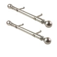 thumbnail image 1 of Domovina Noble 1.5" Side Curtain Rod - Set of 2-Color:Satin Nickel,Size:12", 1 of 2