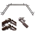 thumbnail image 1 of Domovina Oak 13/16" Bay Window Double Curtain Rod-Color:Cocoa, 1 of 2