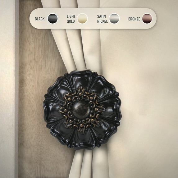 Domovina Olina Tie Back (pair)-Color:Black