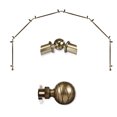 thumbnail image 1 of Domovina Phoebe 13/16" 6 Sided Bay Window Single Curtain Rod-Color:Antique Brass, 1 of 2