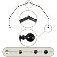 thumbnail image 1 of Domovina Phoebe 13/16" 6 Sided Bay Window Single Curtain Rod-Color:Black, 1 of 2