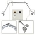 thumbnail image 1 of Domovina Plush 13/16" Bay Window Single Curtain Rod-Color:Satin Nickel, 1 of 2