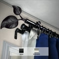 thumbnail image 1 of Domovina Plush 13/16" Triple Curtain Rod-Color:Black,Size:28-48", 1 of 1