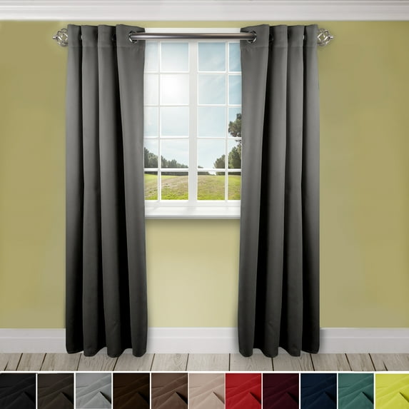 Domovina Premium Grommet Curtain-Color:Black,Size:180" x 96"
