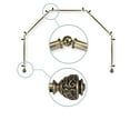 thumbnail image 1 of Domovina Raina 13/16-inch 5-Sided Bay WIndow Curtain Rod-Color:Antique Brass, 1 of 2
