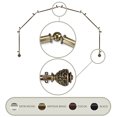 thumbnail image 1 of Domovina Raina 13/16-inch 6-Sided Bay WIndow Curtain Rod-Color:Antique Brass, 1 of 1