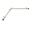 thumbnail image 1 of Domovina Raina 13/16-inch Single Corner Window Curtain Rod-Color:Antique Brass,Size:120-170", 1 of 2