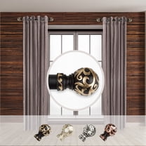 Domovina Reece 1 - inc  dia. Side Curtain Rod 12-20 inch long , Set of 2-Color:Black
