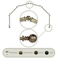 thumbnail image 1 of Domovina Reid 13/16-inch 6-Sided Bay WIndow Curtain Rod-Color:Antique Brass, 1 of 1