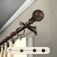 thumbnail image 1 of Domovina Reid 13/16-inch Single Curtain Rod-Color:Cocoa,Size:48-84", 1 of 1
