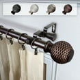 thumbnail image 1 of Domovina Seeta 1" Double Curtain Rod-Color:Bronze,Size:120-170", 1 of 3