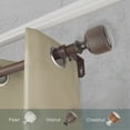 thumbnail image 1 of Domovina Shanta 1" Faux Wood Curtain Rod-Color:Dark Walnut,Size:160-240", 1 of 1