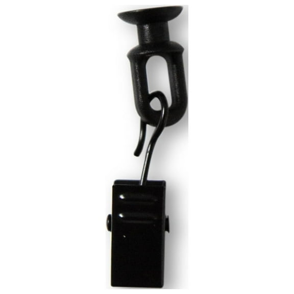 Domovina Sliders and Clips w/Hooks (Set of 24)-Color:Black