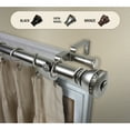 thumbnail image 1 of Domovina Spiros 1" Double Curtain Rod-Color:Satin Nickel,Size:120-170", 1 of 1