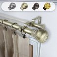 thumbnail image 1 of Domovina Supreme 1" Double Curtain Rod-Color:Light Gold, 1 of 1