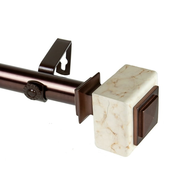Domovina Sven 1-inch Single Curtian Rod-Color:Bronze,Size:160-240"