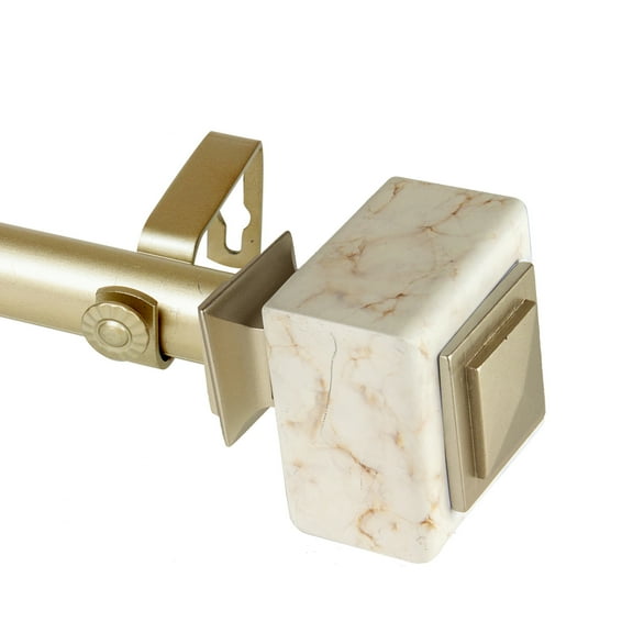 Domovina Sven 1-inch Single Curtian Rod-Color:Gold,Size:28-48"