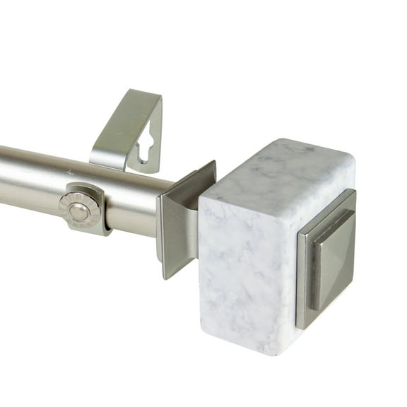 Domovina Sven 1-inch Single Curtian Rod-Color:Satin Nickel,Size:160-240"