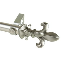 Domovina Tanner 1-inch Single Curtian Rod-Color:Satin Nickel,Size:48-84"