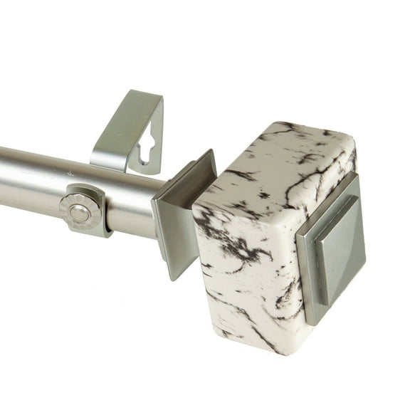 Domovina Tayla 1-inch Single Curtian Rod-Color:Satin Nickel,Size:66-120"