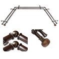 thumbnail image 1 of Domovina Taylor 13/16" Bay Window Double Curtain Rod-Color:Cocoa, 1 of 2